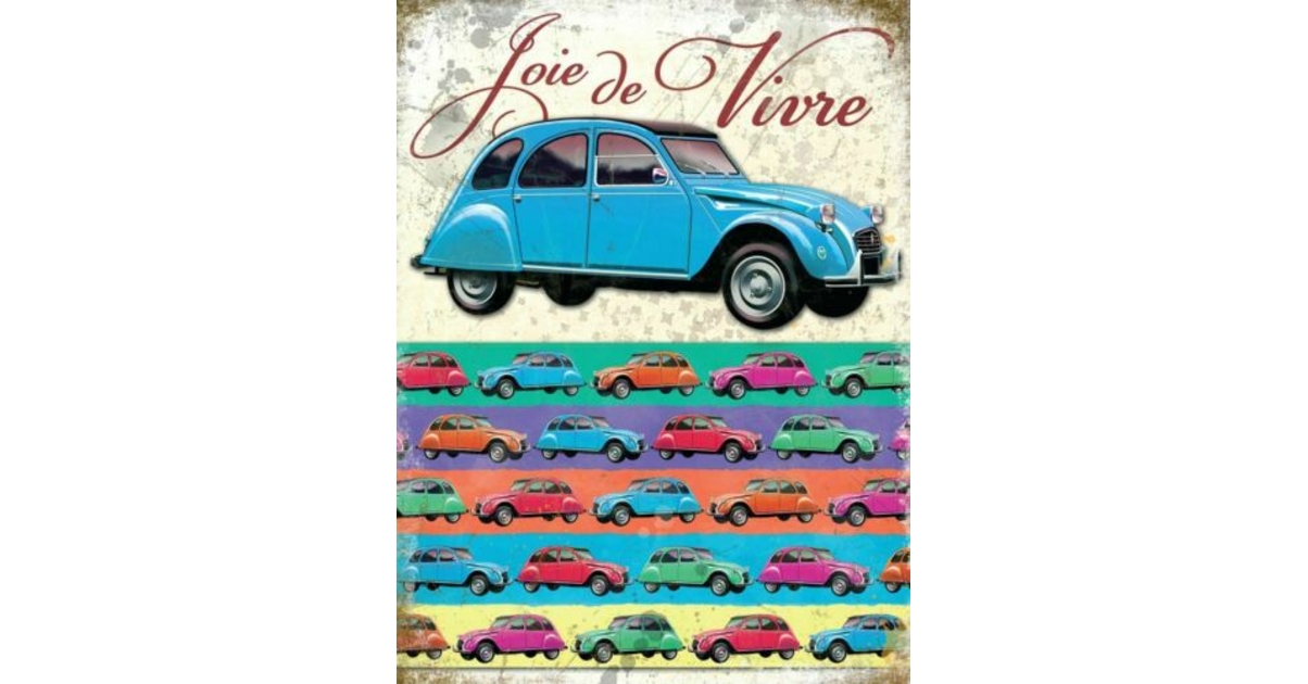 Plaque Murale Métal CITROEN 2CV RICARD Art Déco Vintage